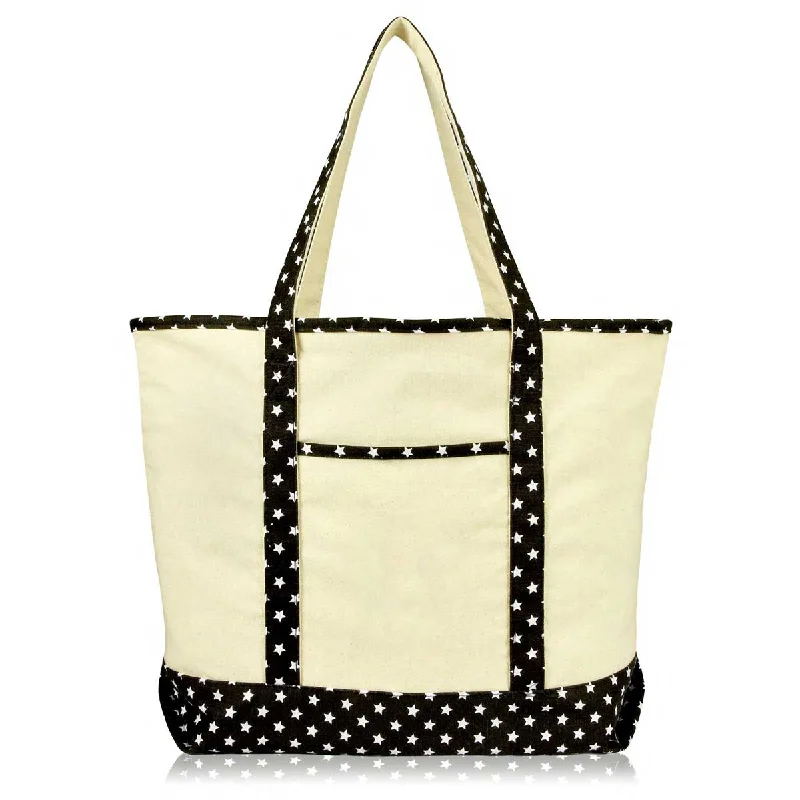 Genuine Bags On Clearance Sale Dalix 22" Soft Canvas Tote Bag Special Patterns Collection