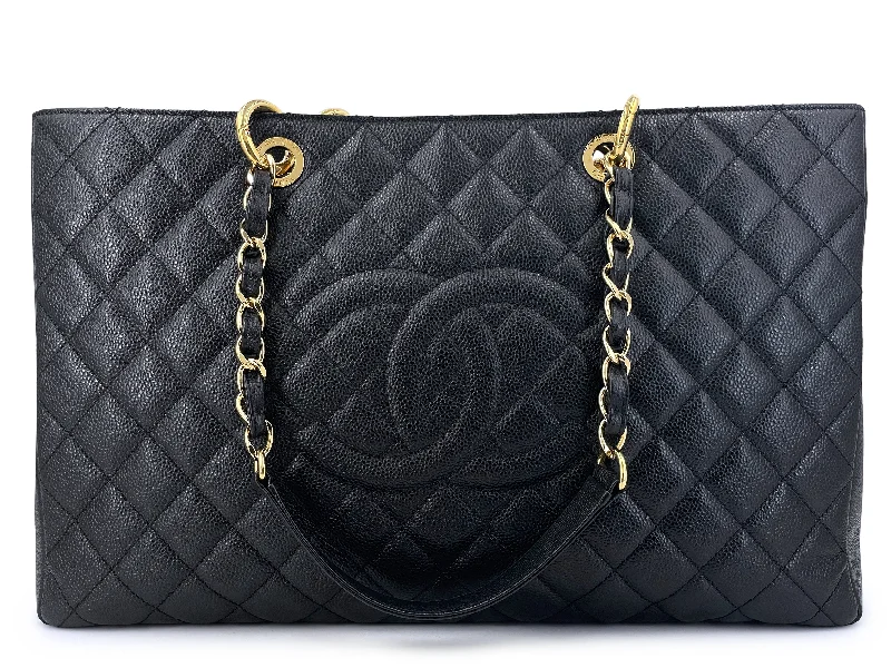 Affordable Bags For Budget Shoppers Chanel GST XL Black Caviar Tote Bag Grand Shopper GHW 83U