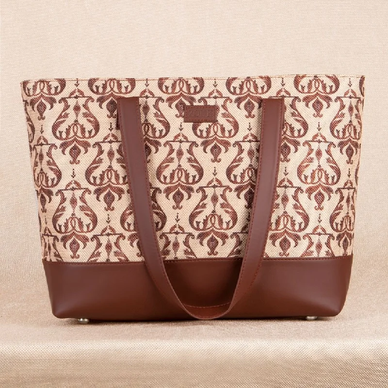 Designer Bags For Luxury Collectors With Offers Chhavi Niwas Jhoomar Motif Shoulder Tote Bag