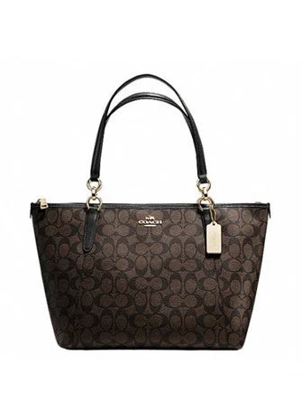 Bags For Sporty And Athletic Styles Coach Signature Print Coated Canvas Ava Zip Tote