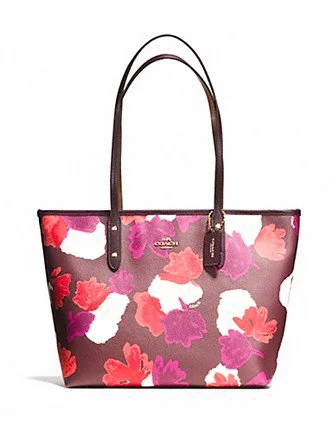 Handbag For Women Coach City Zip Tote In Field Floral Print