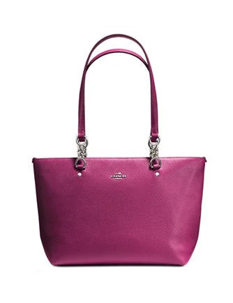 Vibrant Bags With Discounts Coach Sophia Small Tote in Pebble Leather