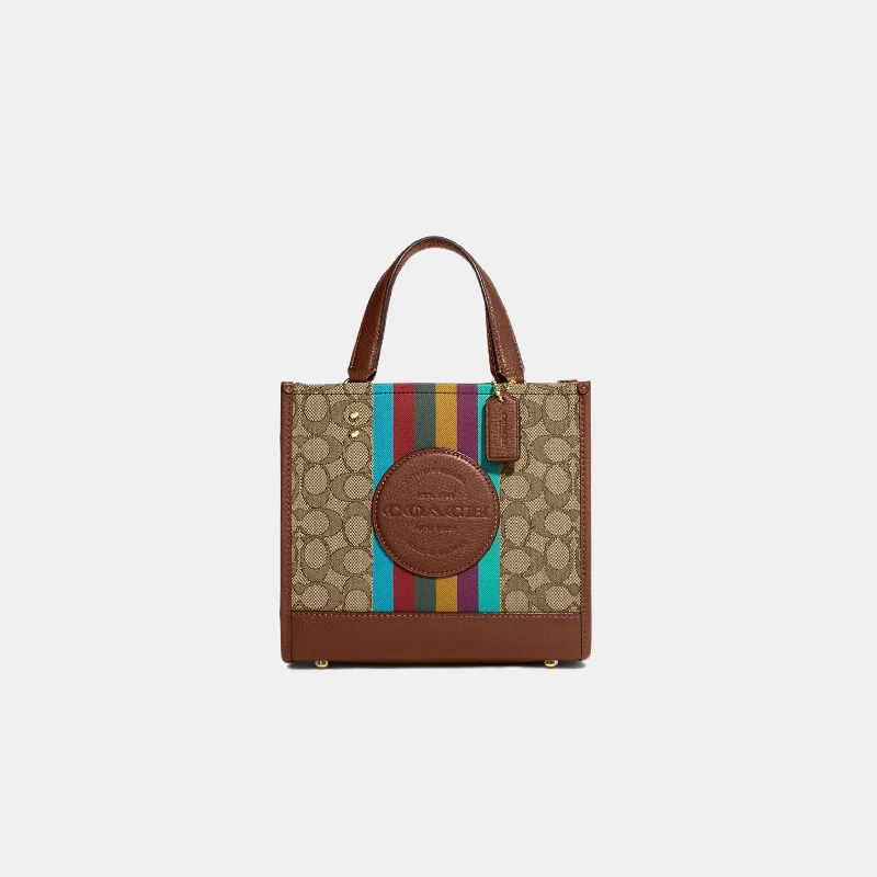 Office Professionals Coach Dempsey Tote 22 In Signature Jacquard With Coach Patch And Stripe