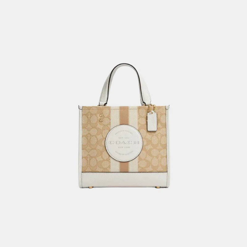 Eco-Friendly Bags With Promotions Coach Dempsey Tote 22 In Signature Jacquard With Coach Patch And Stripe