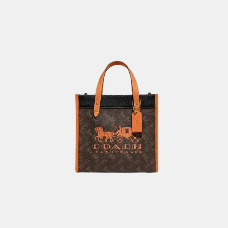 Lightweight And Affordable Bags Coach Field Tote Bag 22 with Horse & Carriage Print