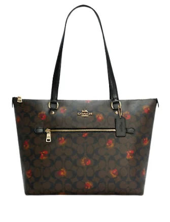 Limited Edition Bags For Collectors Coach Gallery Tote In Signature Canvas With Pop Floral Print