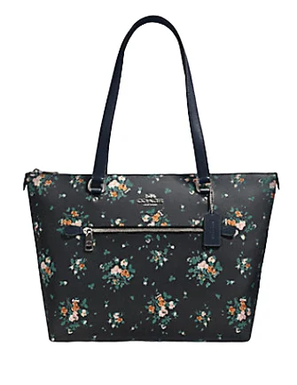 Stylish Yet Affordable Bags Coach Gallery Tote With Rose Bouquet Print