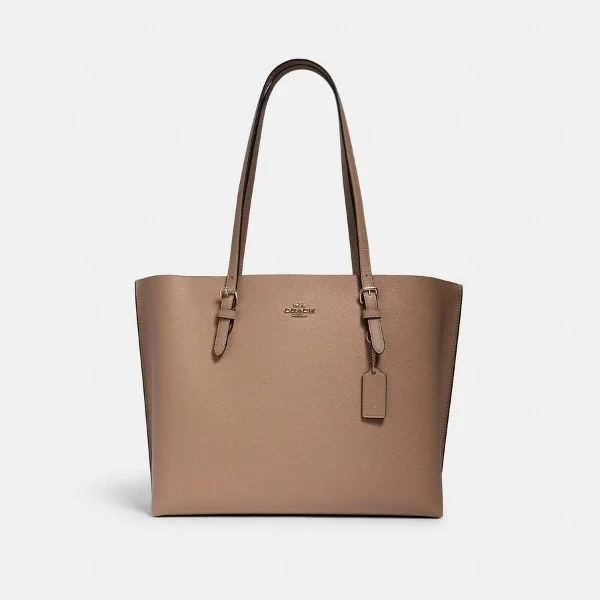 Eco-Friendly Bags With Promotions Coach Mollie Tote Taupe Oxblood