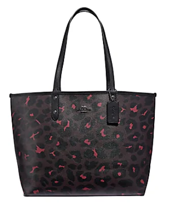 Designer Bags For Luxury Collectors Coach Reversible City Tote With Leopard Print