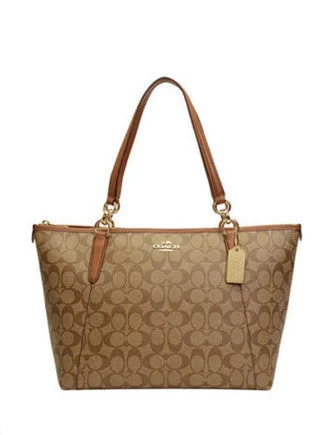 Flash Sales On Premium And High-Quality Bags Coach Signature Print Coated Canvas Ava Zip Tote