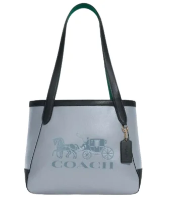 Black Friday Deals On Stylish Handbags Coach Tote 27 In Colorblock With Horse And Carriage