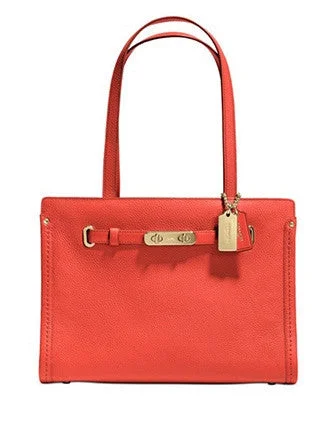 Functional Bags For Busy Moms And Dads Coach Small Swagger Shoulder Tote in Pebble Leather