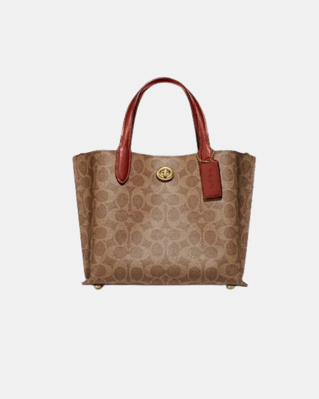 Limited-Time Offers On Trendy And Stylish Bags Coach Willow Tote 24 In Signature Canvas