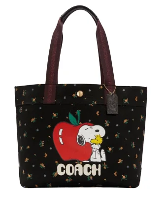 High-Quality Bags On Flash Sale Coach X Peanuts Tote With Snoopy