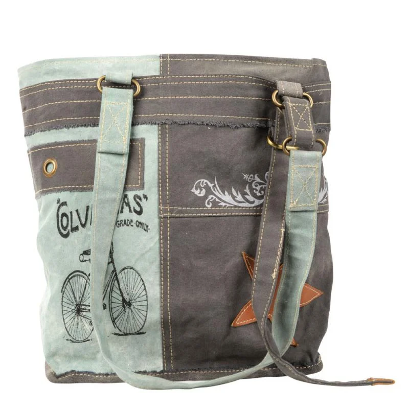 Inspired Bags For Luxury Fashion Lovers Columbias Bicycle Grey & Aqua Tote