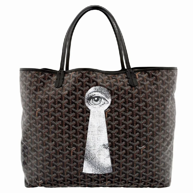 Cyber Monday Discounts On Bags Customised Black 'Fornasetti Eye' Monogram St Louis PM Bag