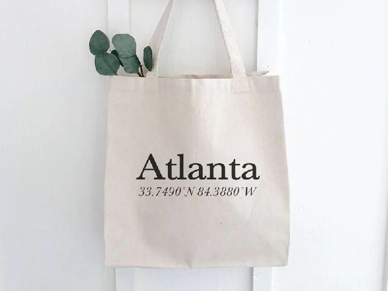 Eco-Friendly Bags With Promotions Customizable City and Coordinates - Canvas Tote Bag