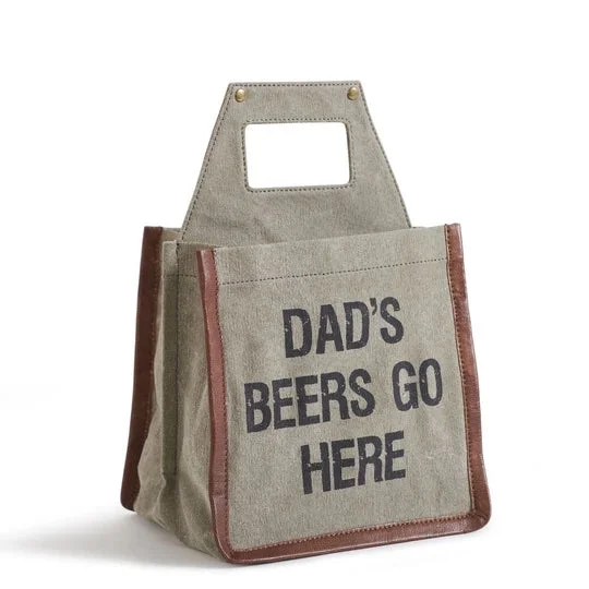 High-Quality Bags Dads Beer 6 Pack Canvas Tote