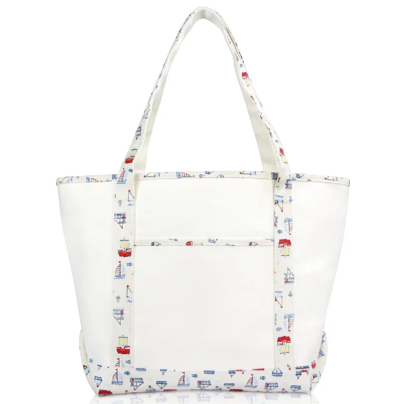 Stylish Bags For Fashion Bloggers Dalix Sail Boat Tote Shoulder Bag Heavy Cotton Canvas