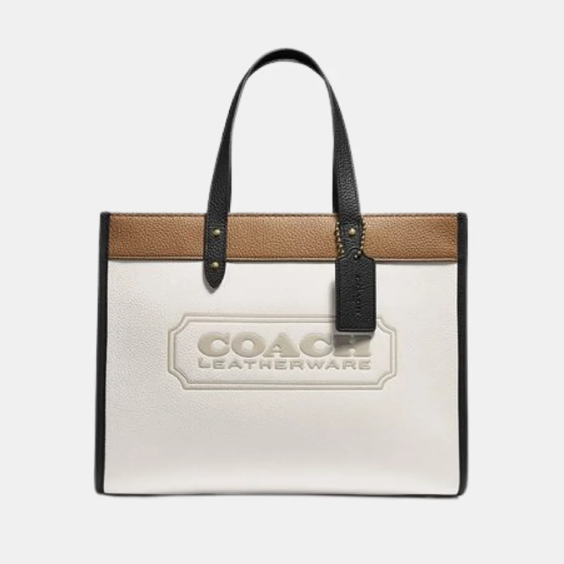 Lightweight And Affordable Bags COACH FIELD TOTE 30 IN COLORBLOCK WITH COACH BADGE