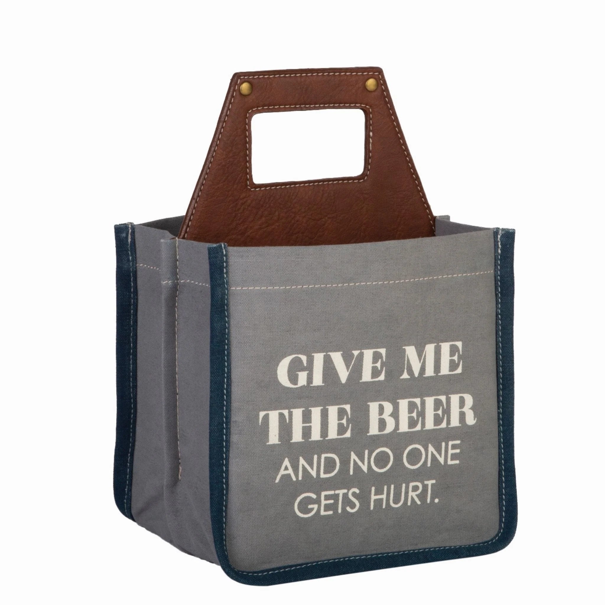 Wholesale Bags For Resellers Give Me Beer 6 Pack Canvas Tote