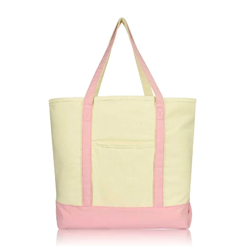 Bags For Personalized Gifts Dalix 22" Cotton Canvas Tote Bag (Zippered Top)