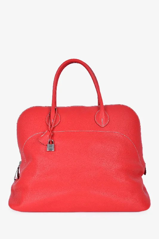 Professional Bags With Office Discounts Hermès 2015 Red Togo Leather Bolide 45