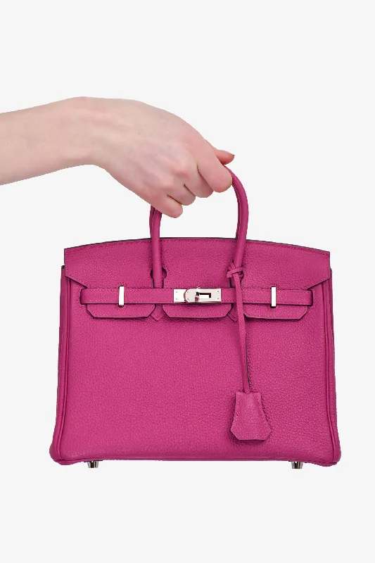 Discounted Designer Bags On Sale Hermès 2020 Magenta Tosca Togo Leather Birkin 25