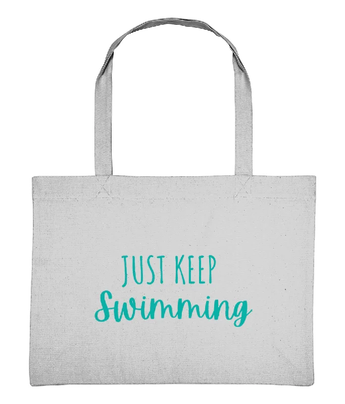 Trendy And Discounted Designer Handbags Just Keep Swimming Recycled Cotton Shopping Bag