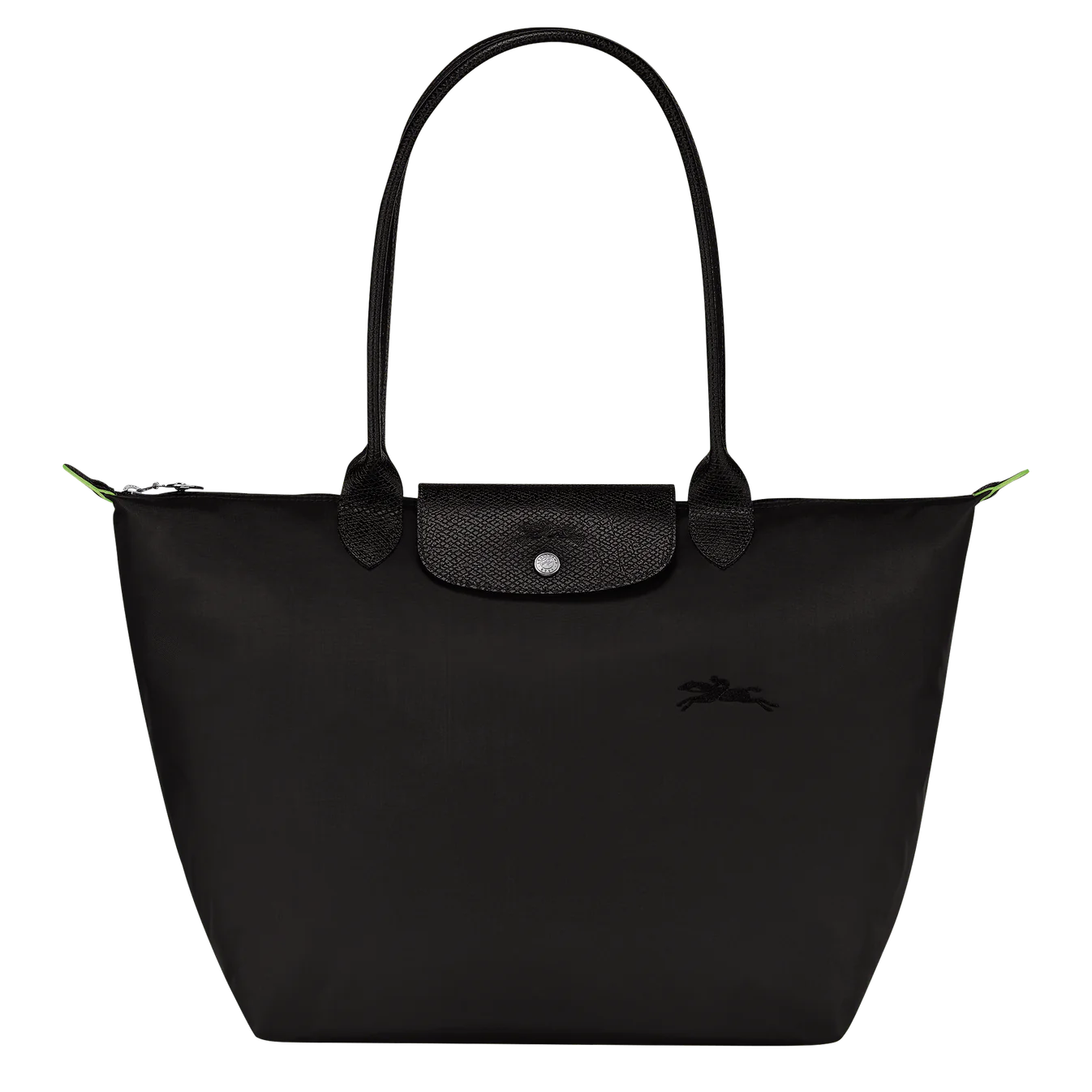 Discounted Designer Bags For Clearance Events Longchamp Le Pliage Green Tote Bag Black