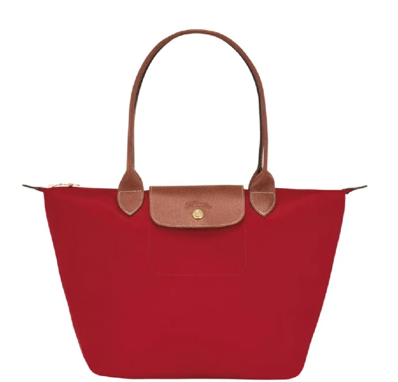 Eco-Friendly Bags With Promotions Longchamp Le Pliage Tote Bag Red- Recycled Canvas