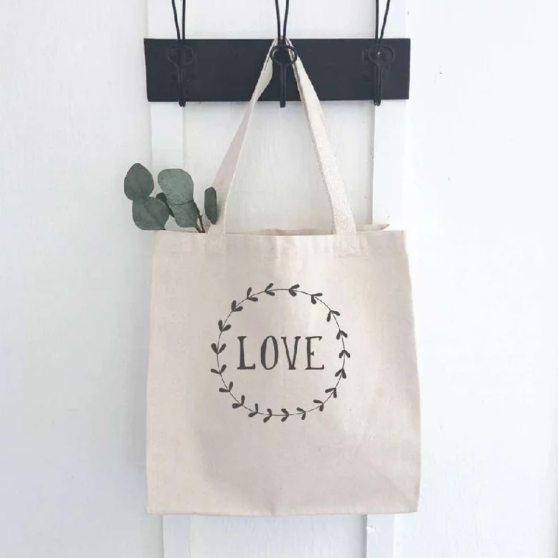 Inspired Bags For Timeless Elegance Love Simple Wreath - Canvas Tote Bag