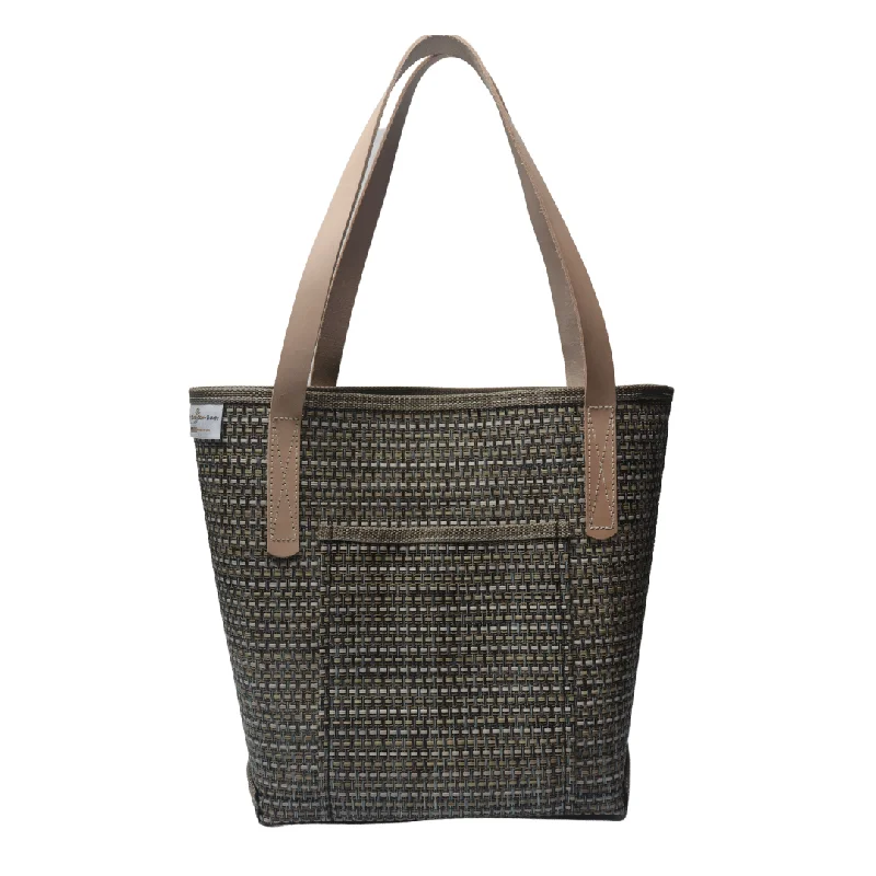 Black Friday Deals On Stylish Handbags M1202L Medium Grass Weave Design Green Colored Tote