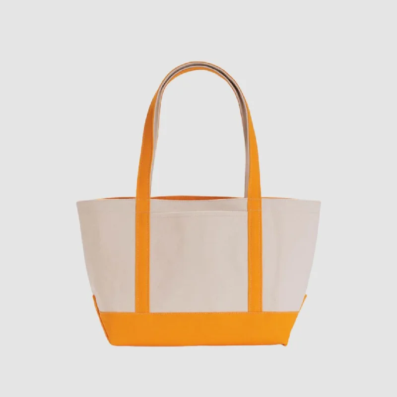 Trendy Festival Bags With Limited-Time Offers Medium Heavyweight Canvas Tote (Tangerine)