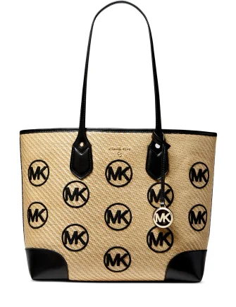 Eco-Friendly And Discounted Bags Michael Michael Kors Eva Large Woven Logo Tote