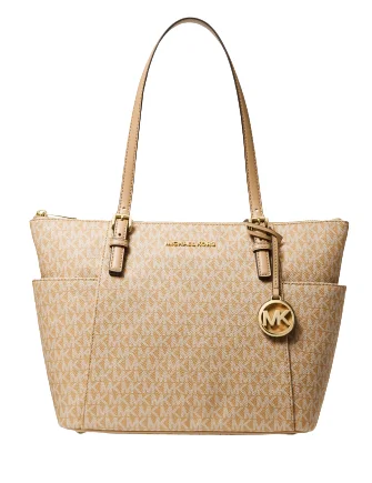 Affordable Handbags Michael Michael Kors Signature Jet Set East West Top Zip Tote