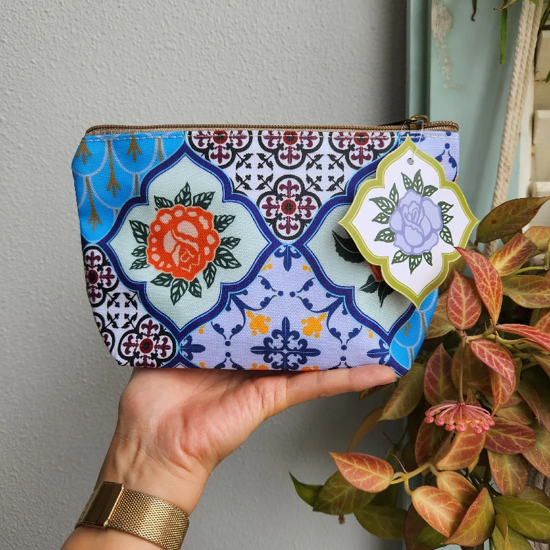 Chic And Clearance-Priced Tote Bags Peranakan Rose Tile Make-up Pouch