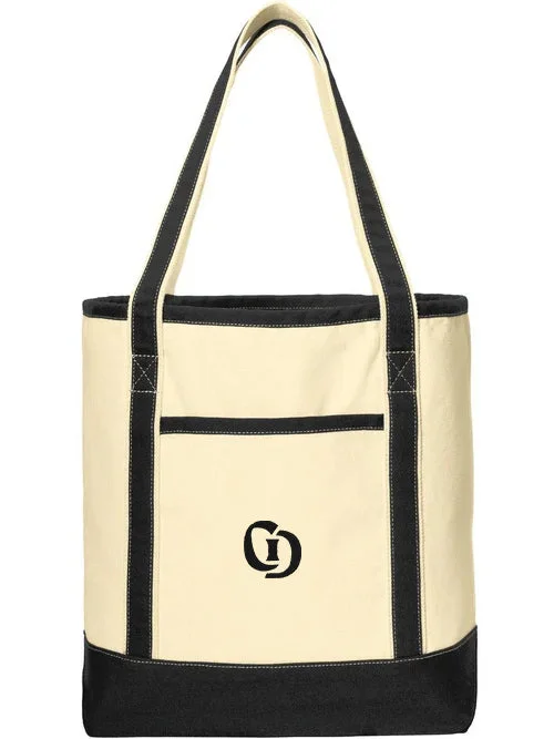 Trendy Bags For Sales Port Authority Large Cotton Canvas Boat Tote