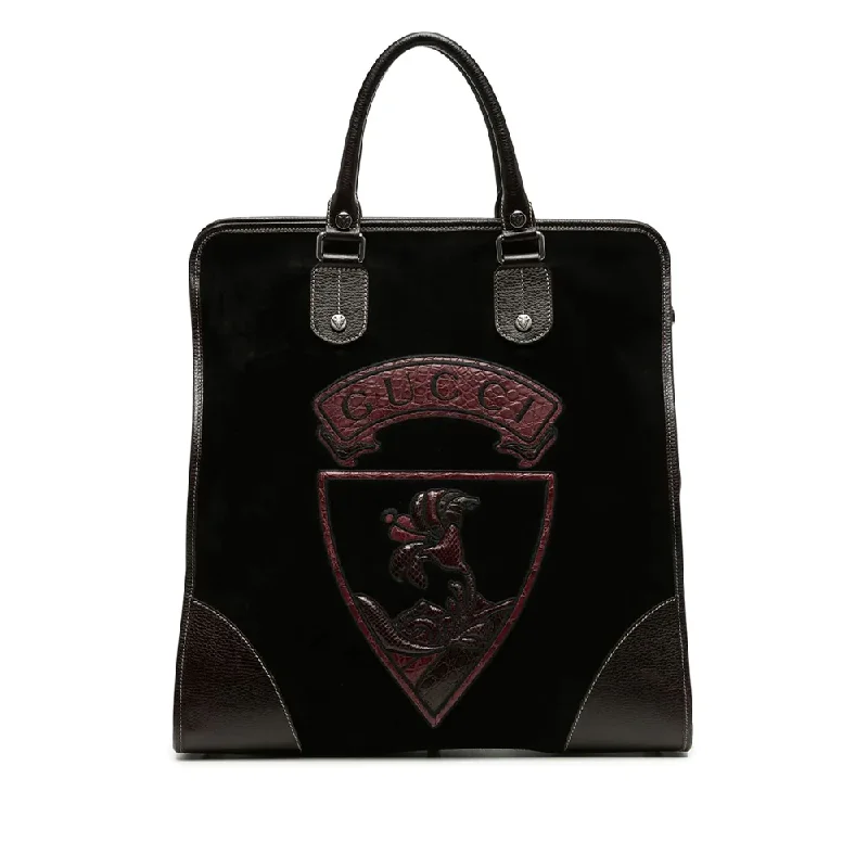Customizable Bags For Personalized Style Runway Suede Logo Tote Bag