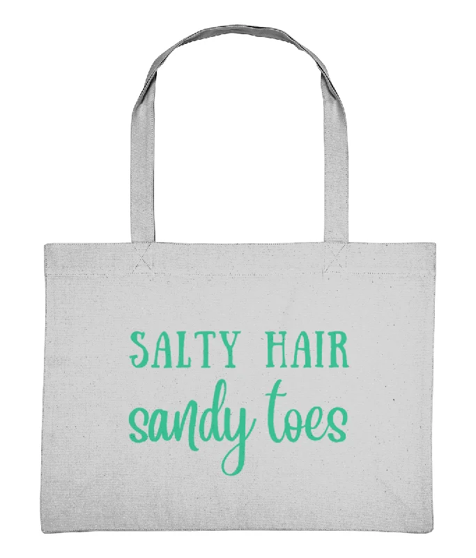 Affordable Bags For Budget Shoppers Salty Hair Sandy Toes Recycled Cotton Shopping Bag