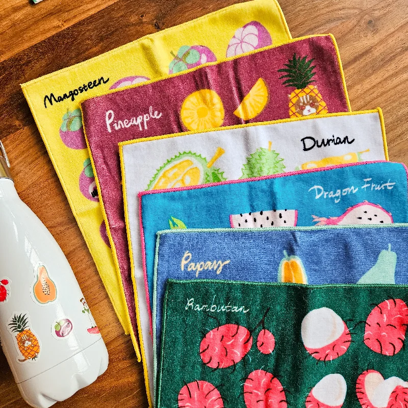 Retro Lovers Singapore Fruits Towel Handkerchief