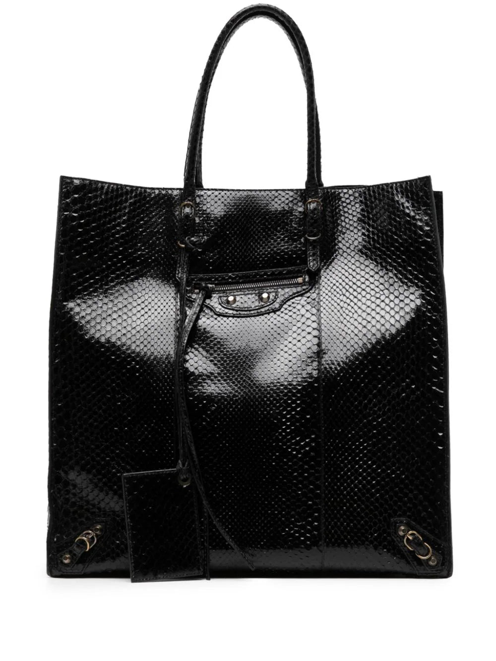 Modern And Limited-Time Offer Bags Snake-effect Black Tote Bag