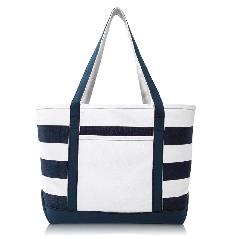 Everyday Bags For Work, School, Or Errands Dalix 23" Premium Striped Tote Bag