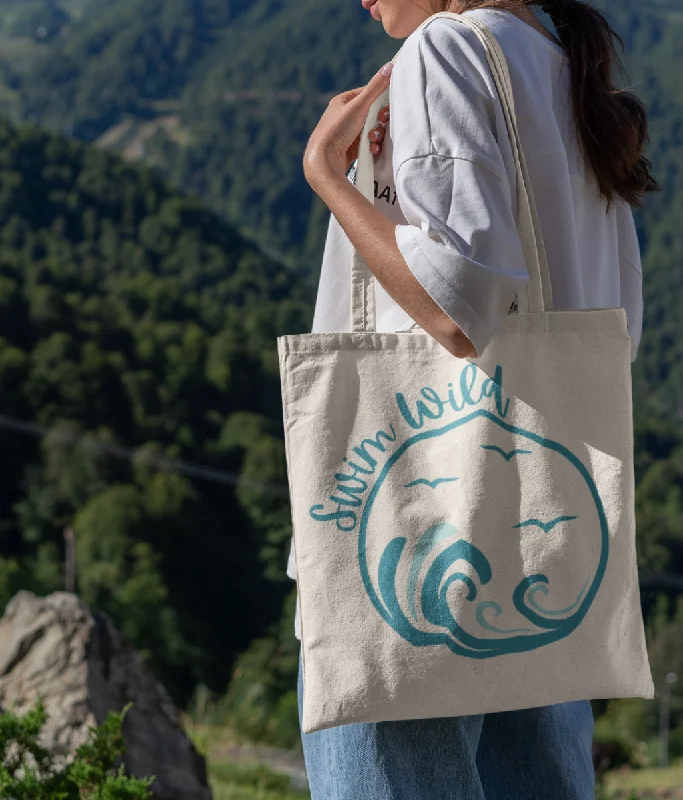 Sporty Bags For Active And Athletic Lifestyles Swim Wild Organic Cotton Tote