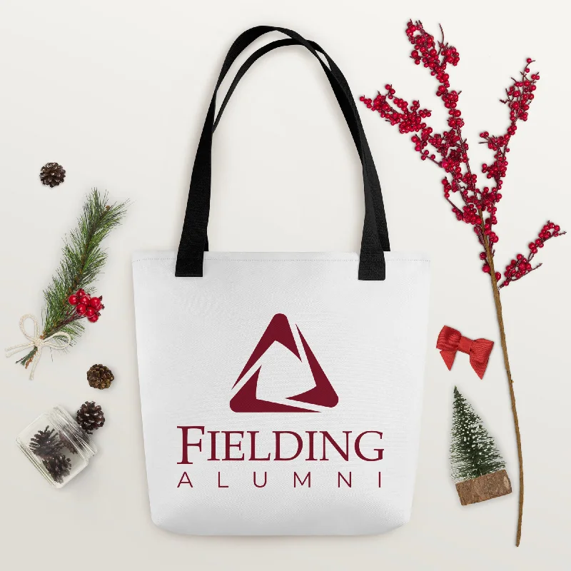 Trendy Festival Bags With Limited-Time Offers Tote Bag - White | Alumni Logo