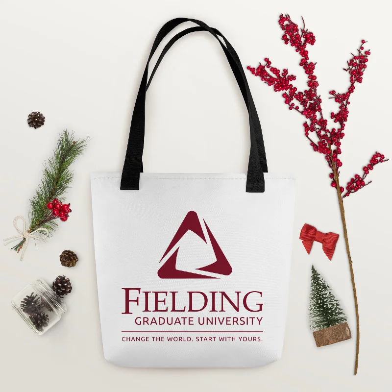 Trendy And Discounted Designer Handbags Tote Bag - White | Fielding Logo