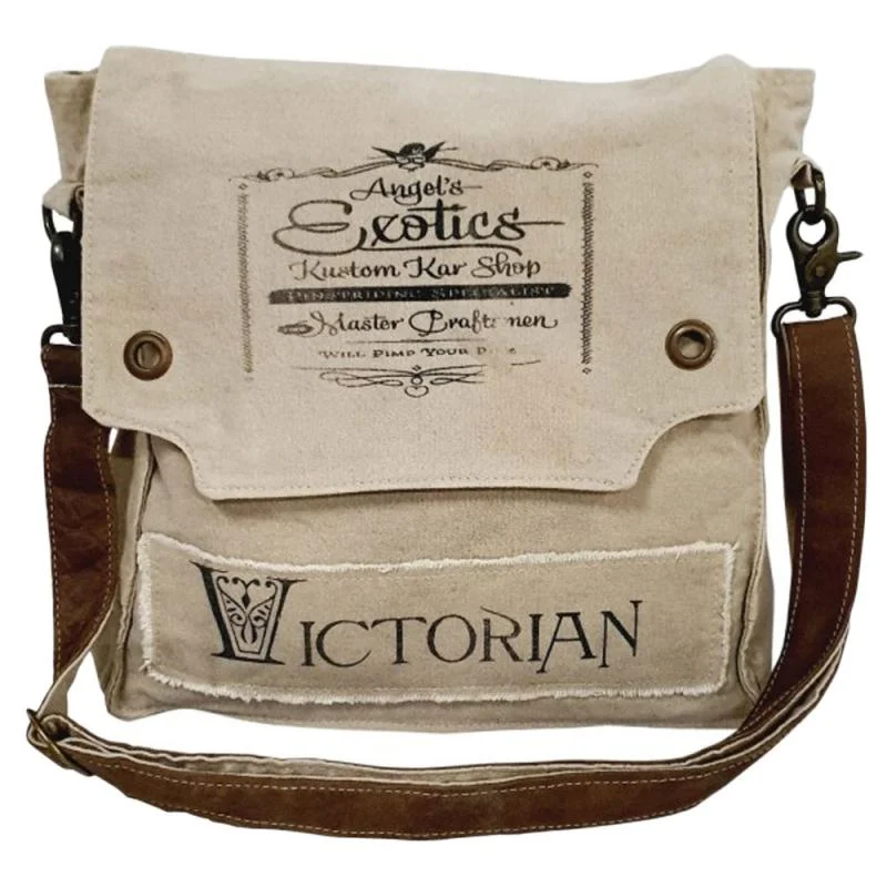 Compact Bags For Minimalist Travelers Victorian Canvas Flap Over Shoulder Bag