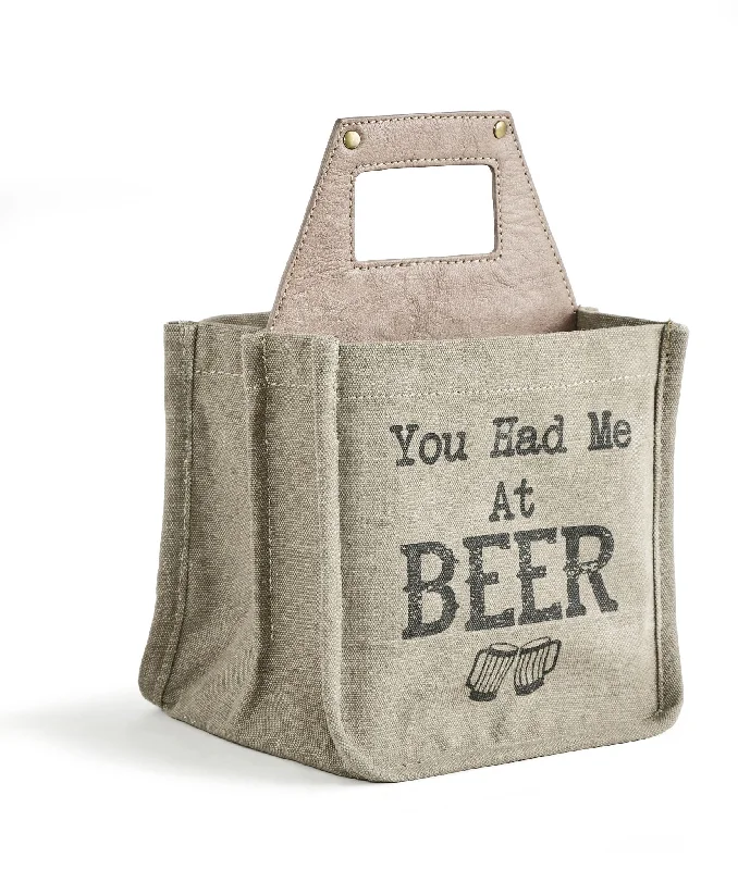 Bags For Personalized Gifts You Had Me at Beer 6 Pack Canvas Tote