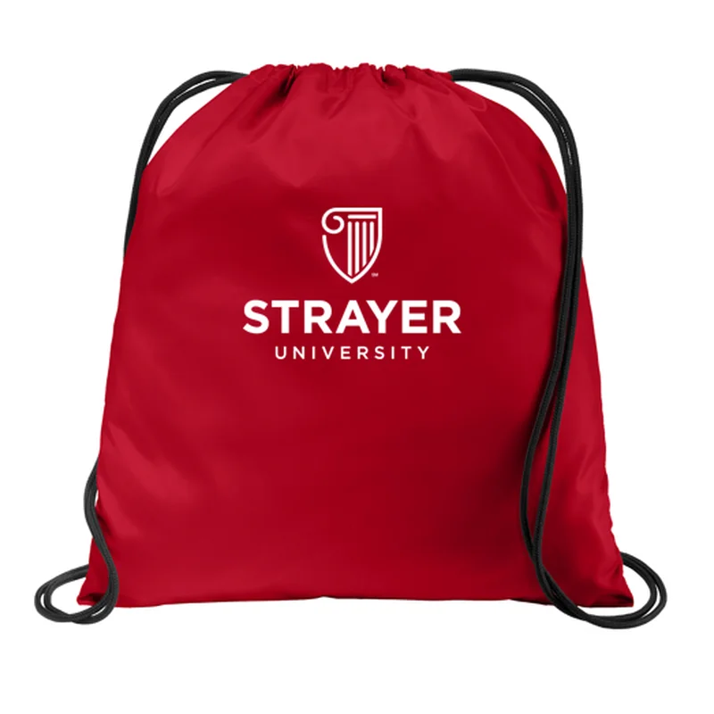 Office Professionals NEW STRAYER Polyester Drawstring Cinch Pack - RED