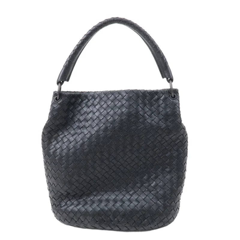 Inspired Bags For Timeless Elegance BOTTEGA VENETA Intrecciato Leather Shoulder Bag black 255690